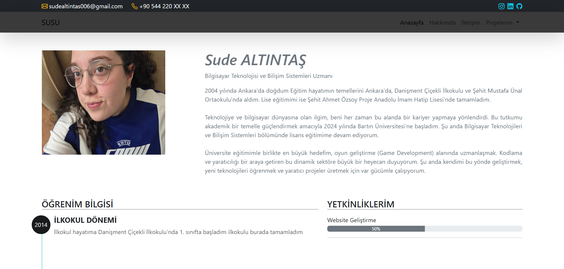 Kişisel Web Sitesi Fotoğrafı